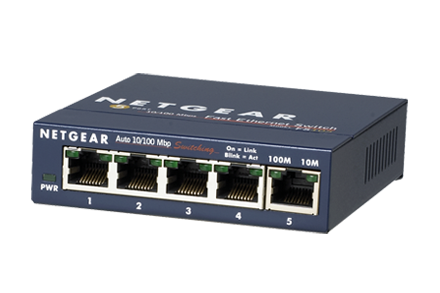 Netgear FS105 v2 ProSafe 5-port Fast Ethernet Network Switch 